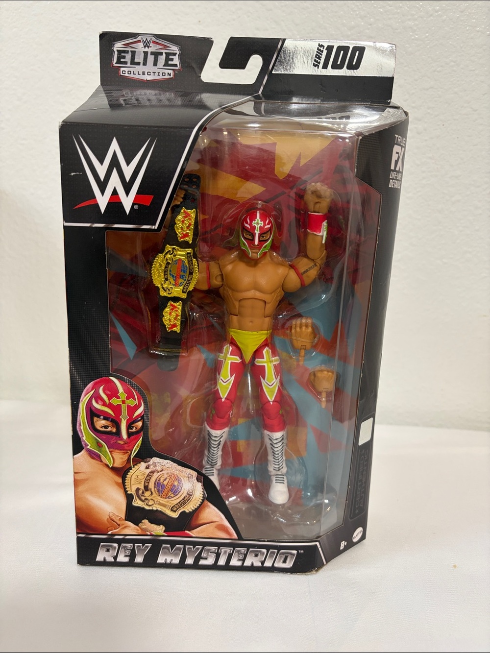 Mattel WWE Elite Rey Mysterio Action Figure - Red, Yellow & Gold